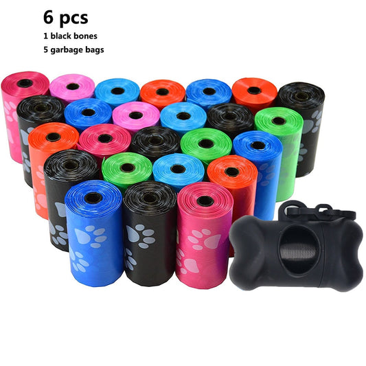 Pet Waste Bag Dispenser, Degradable Pet Dog Waste Poop Bag Pet Waste Clean Poop Bags 6pcs